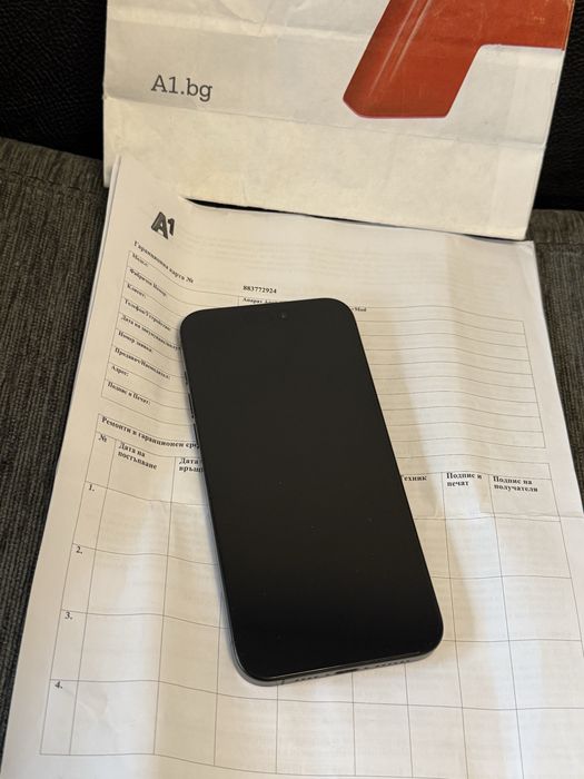 КАТО НОВ 256GB iPhone 15 Pro Max A1 Гаранция 2025г. Black / Черен