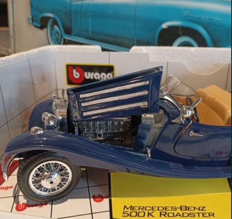Mercedes Benz 500K
Scara 1:18
Bburago

Pozele reflectă realitatea. Se
