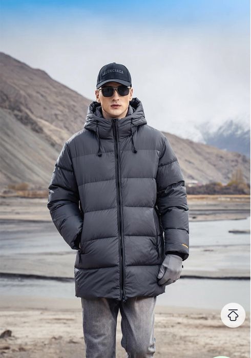 Мужской зимний пуховик Endjelon (белый утиный пух 90%, 650FP)