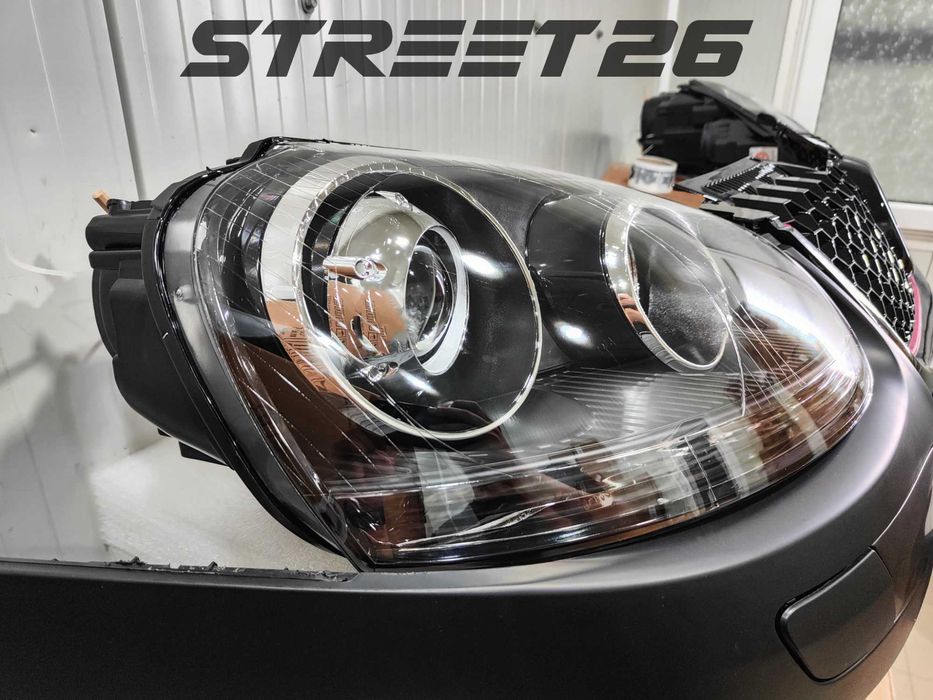 Pachet Bara fata GTI VW Golf 5 (2003-2007) si Faruri HALOGEN cu Lupa