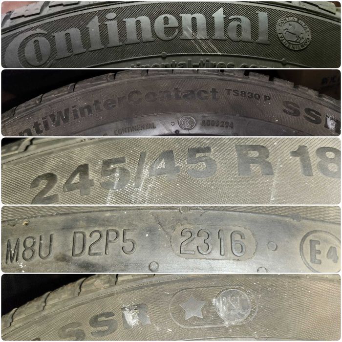 Anvelope 245 45 18 iarna Continental ContiWinter Contact 5mm