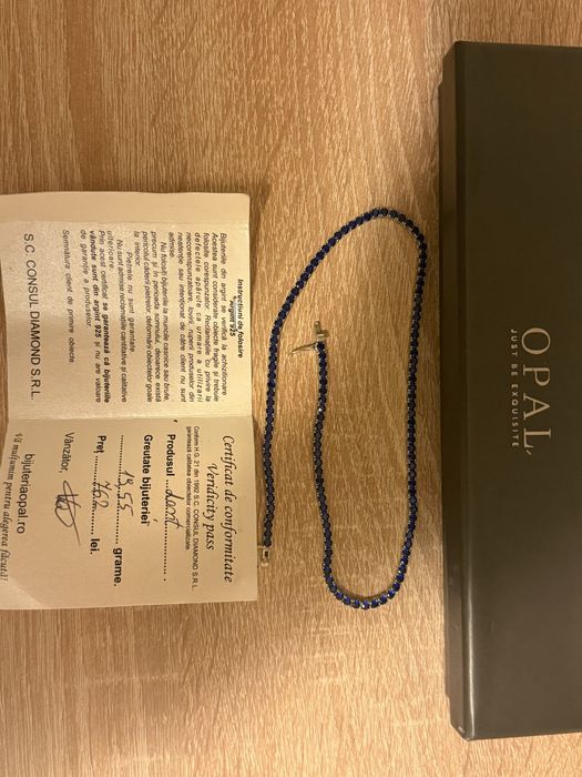 Colier argint brand Opal