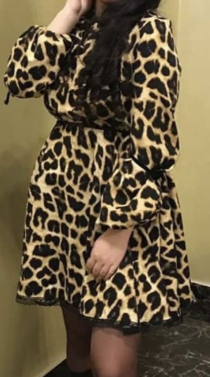 Продам леопардовое платье б/у