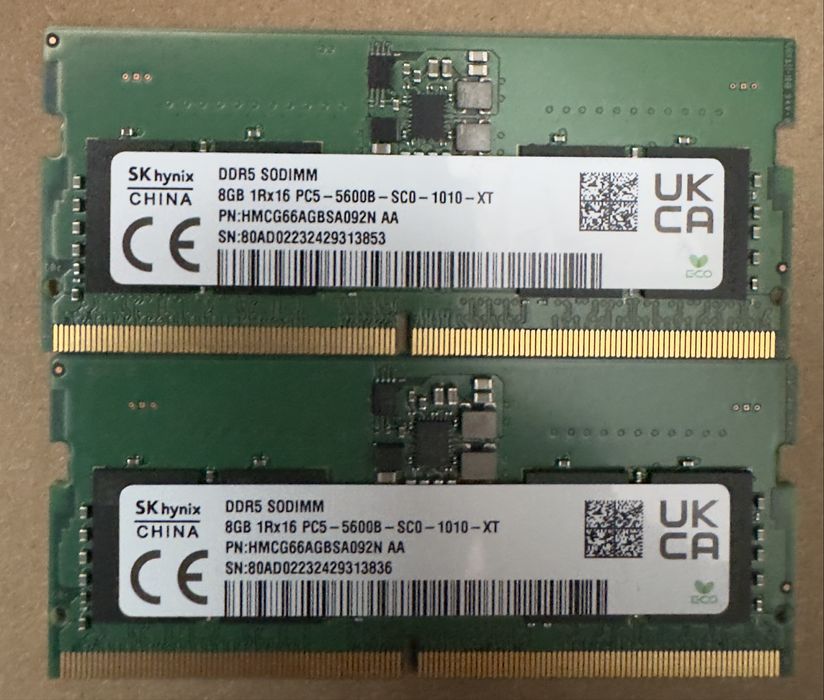 Rami DDR 5 5600 Sk Hynix 16 GB.