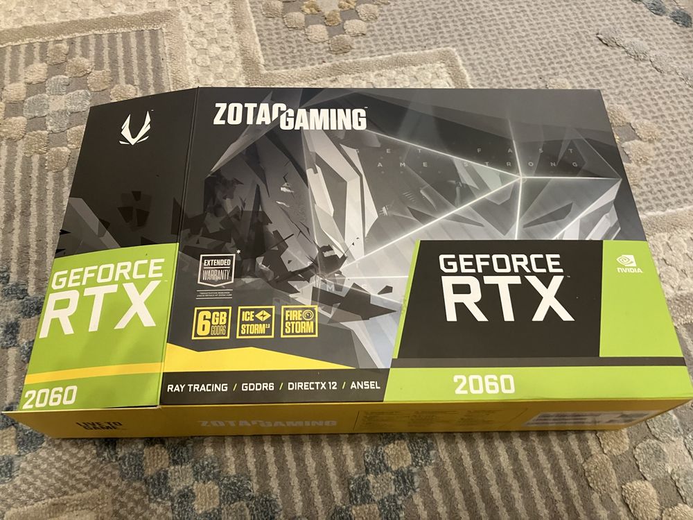 Zotac RTX 2060 AMP de 6 gb ddr6 , la cutie