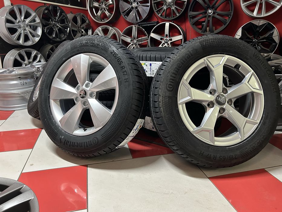 17 цола Джанти с Зимни Гуми 215/65/17 Audi Q3 VW Tiguan Skoda Kodiaq