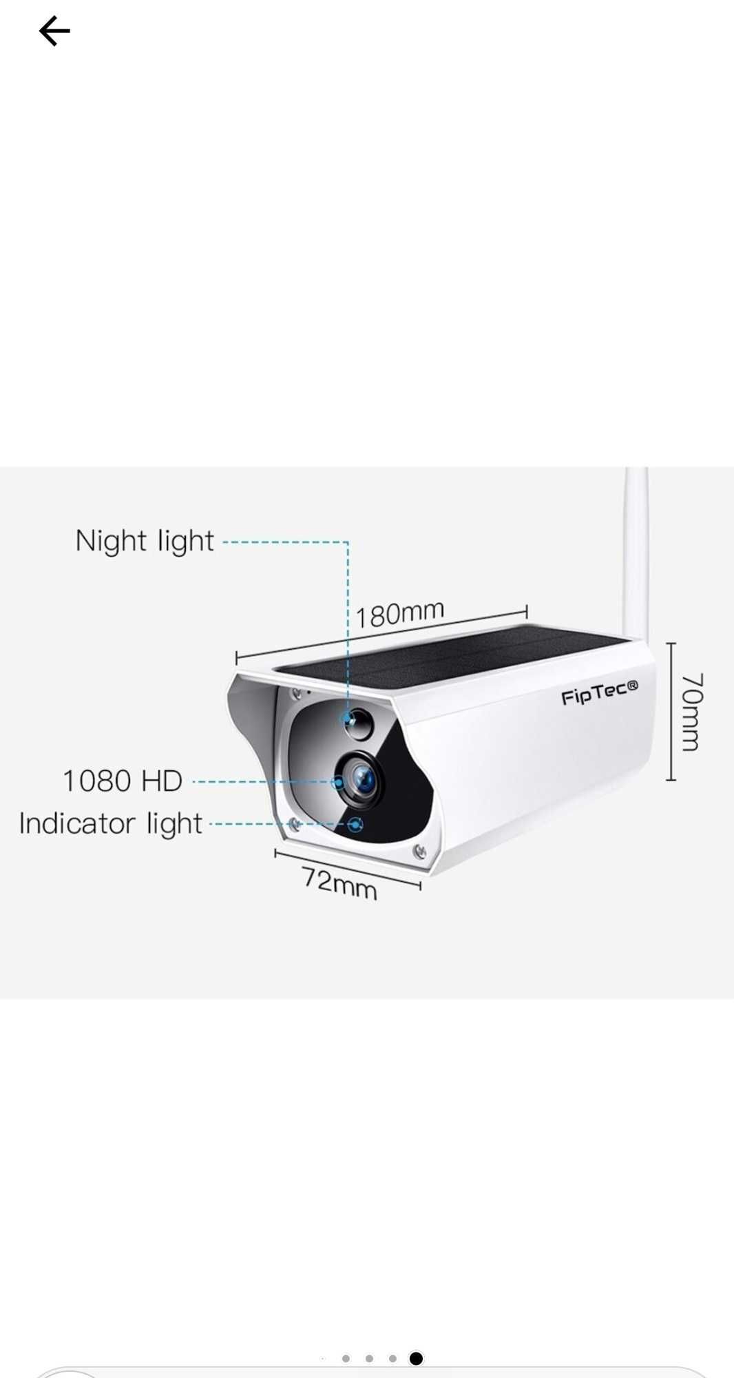 Соларна Смарт Камера за Външен Монтаж FipTec LS01 Pro, WiFi, Full HD