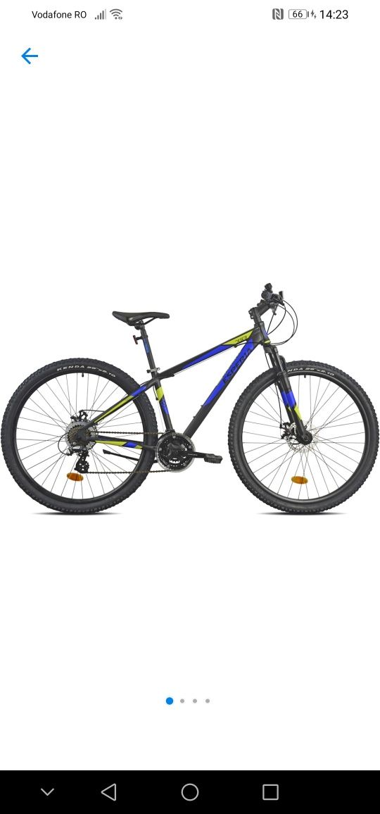 Bicicleta MTB 29-er Esperia Cadru Al, Shimano, Negru/Albastru/Galben,
