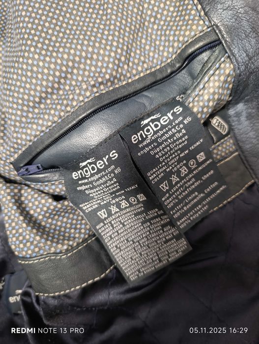 ENGBERS''оригинално мъжко кожено яке ХЛ размер