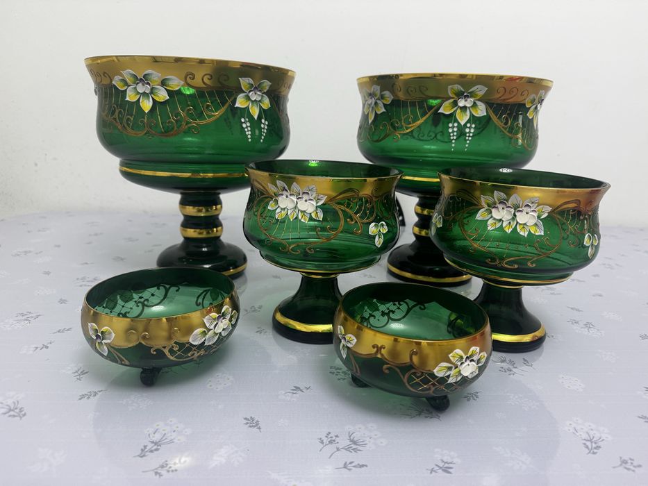 Чешская посуда стекло в хорошем состоянии