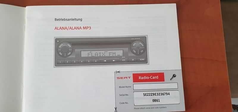 Radio CD MP3 Alana original 6L0035156B Seat Ibiza Cordoba