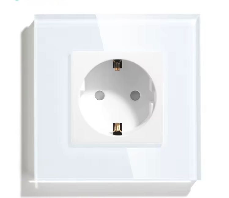 Стъклен контакт за стена с USB портове