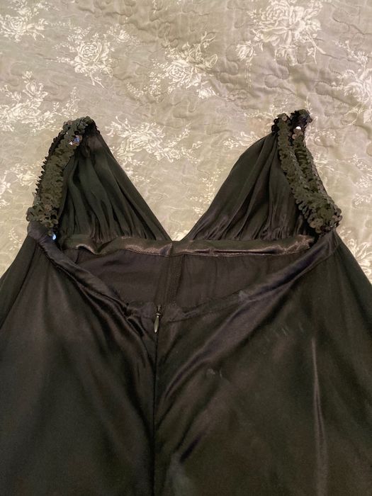 Черна рокля сатен