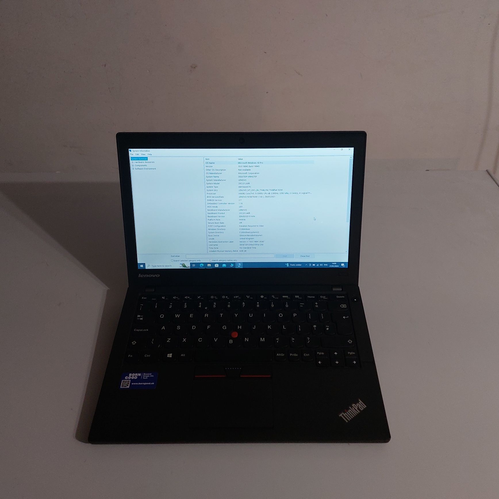 Лаптоп Lenovo x250, Intel core i5