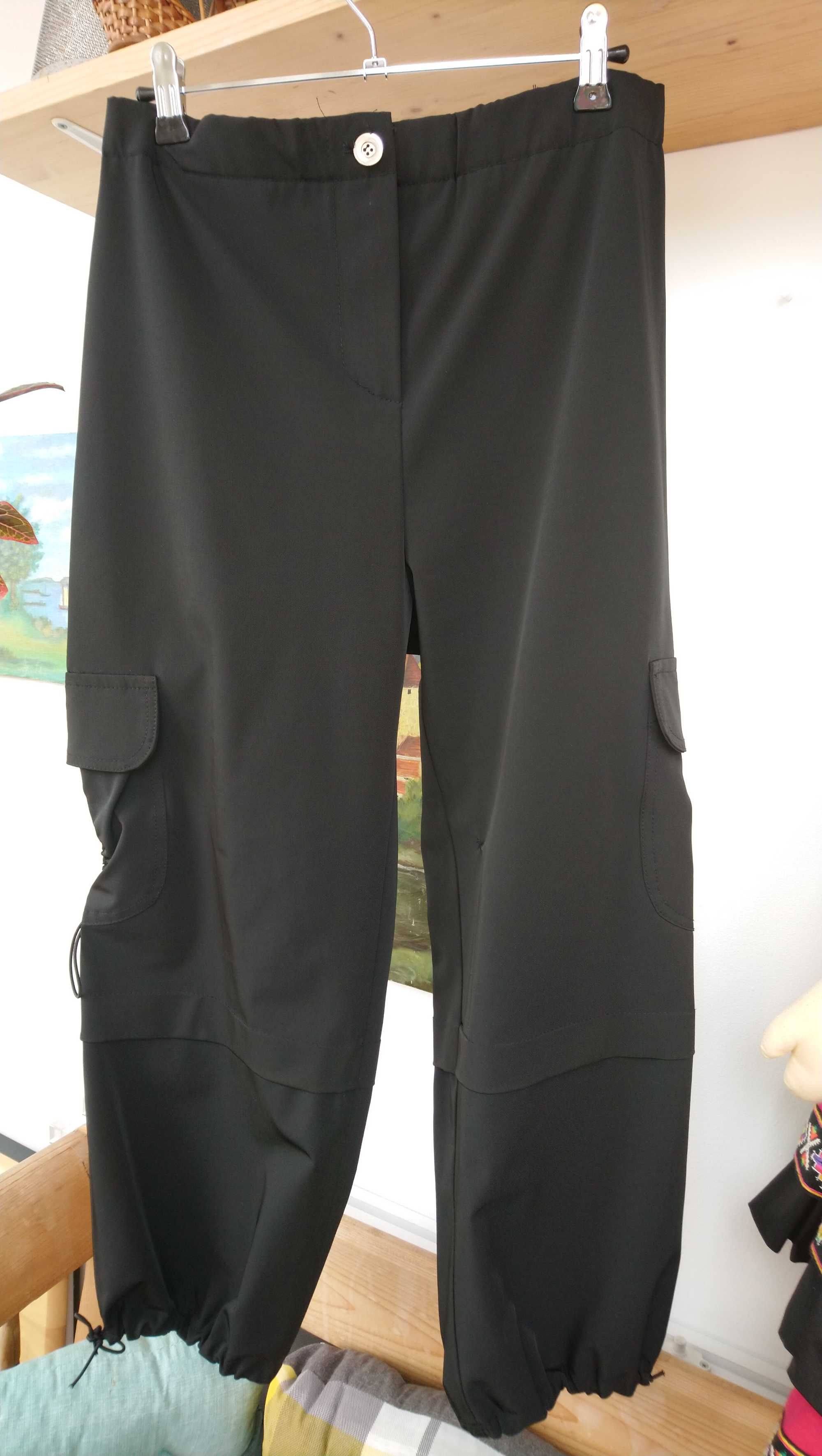 Jacheta de piele sintetica neagra + pantaloni bonus