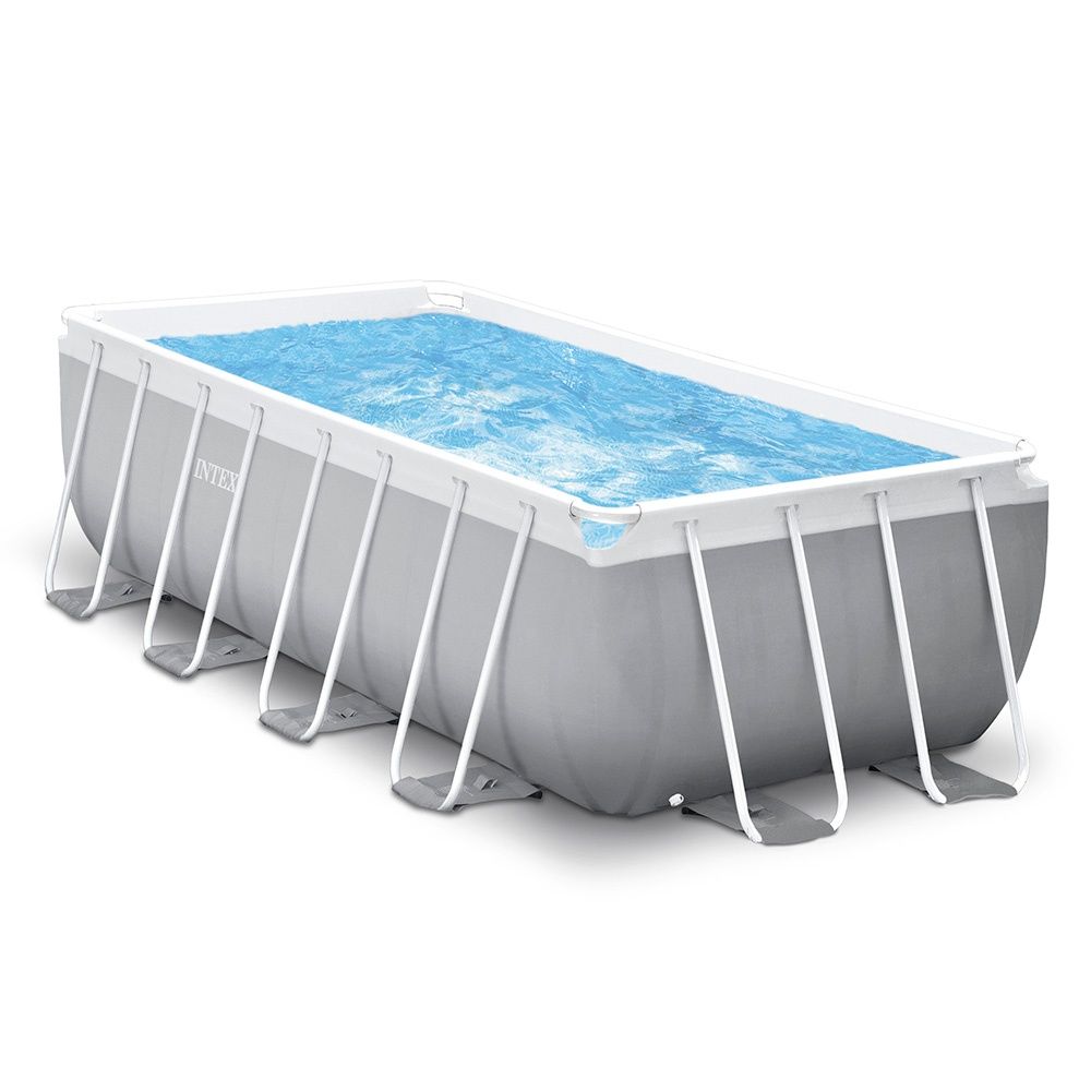 Каркасный бассейн 400×200×122 INTEX прямоугольный басейн стойка басейн