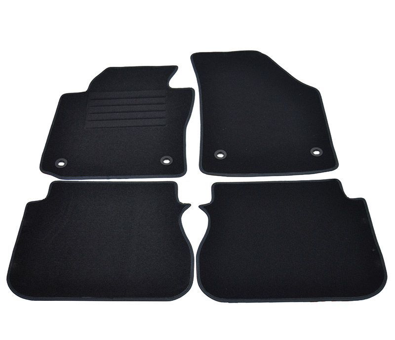 Covorase mocheta VW CADDY cu fixare in podea OVALA 11/2003- Negru, set de 4 bucati