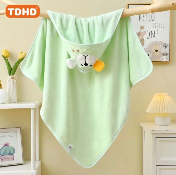 Детское полотенце с уголком НОВОЕ 80*80см