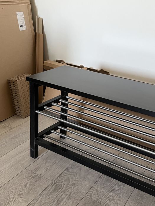 Bancă depozitare pantofi IKEA negru (108x34x50 cm)