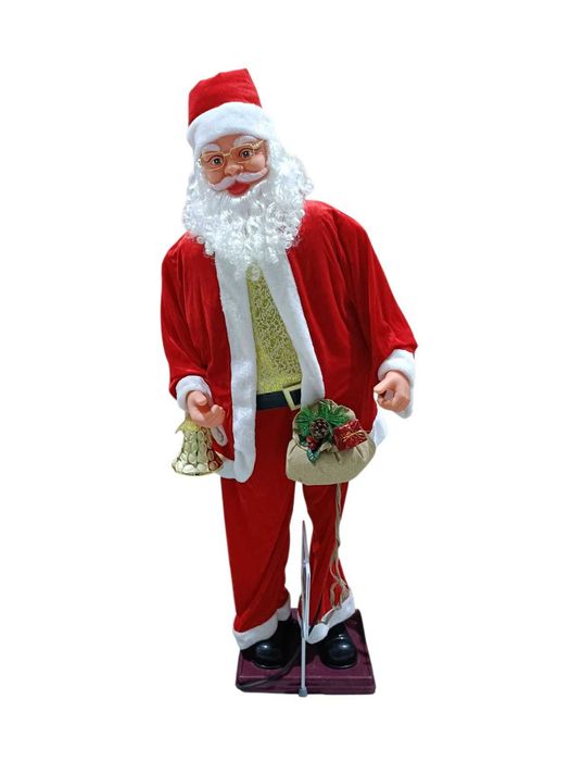 Figurina Moș Crăciun 150/180cm cu trompeta/săculeț, canta și danseaza