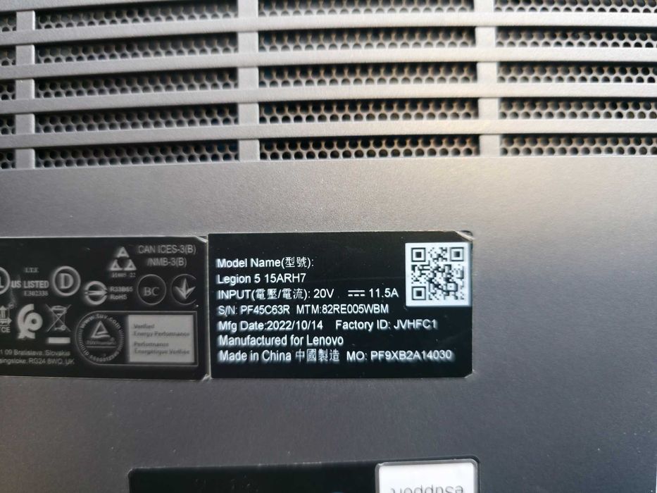 Lenovo Legion 5 15ARH7 – отлично състояние
