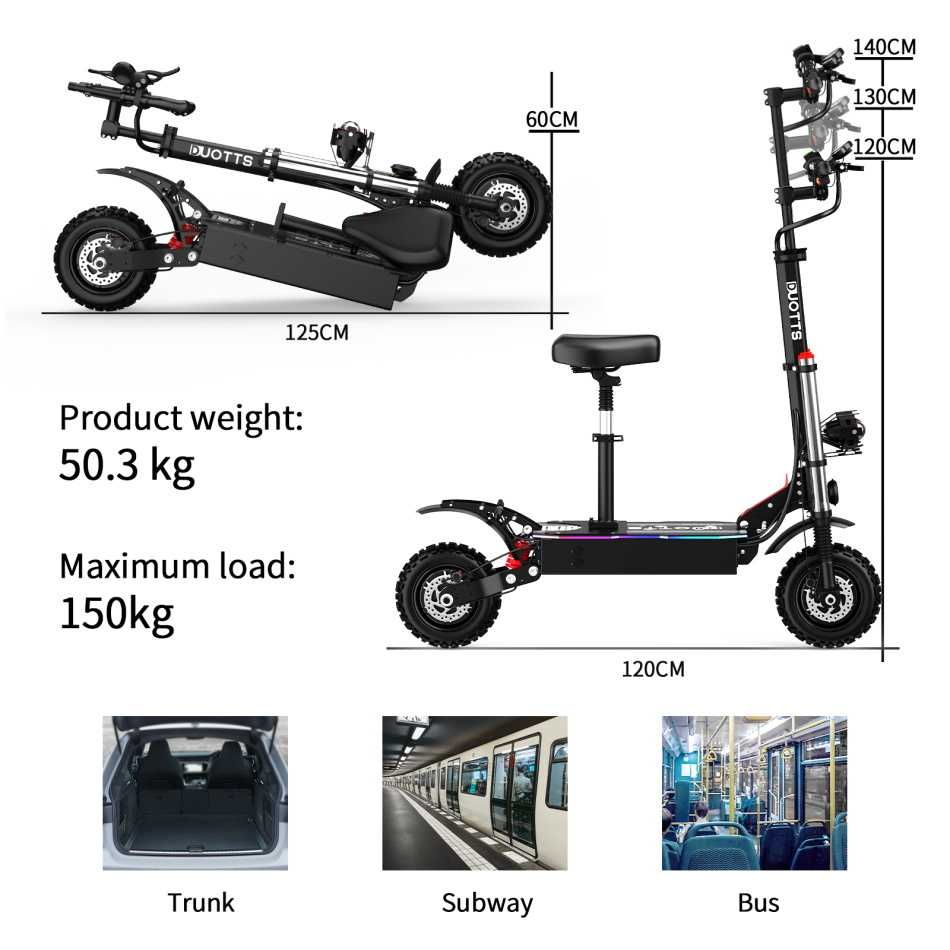 Scooter Electric Duotts D88, 5600W,38 Ah, max 100 km, max 85 km/h