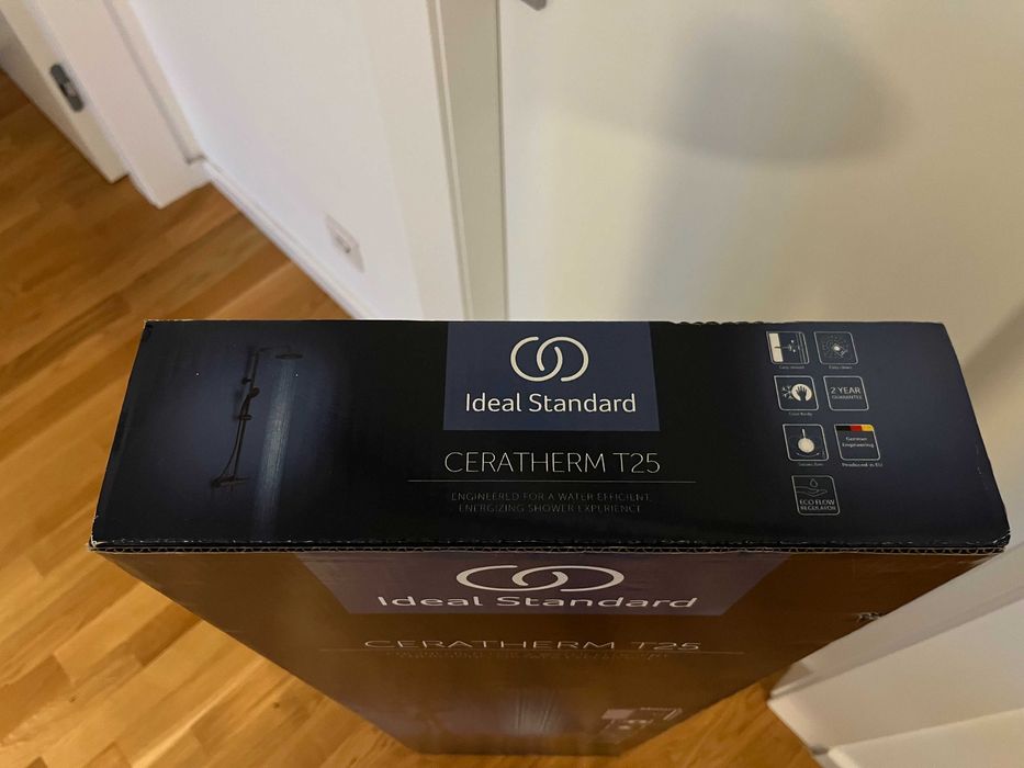 Coloana de dus Ideal Standard IdealRain cu baterie Ceratherm T25