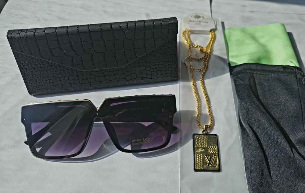 Set ochelari de soare Louis Vuitton rama aurie