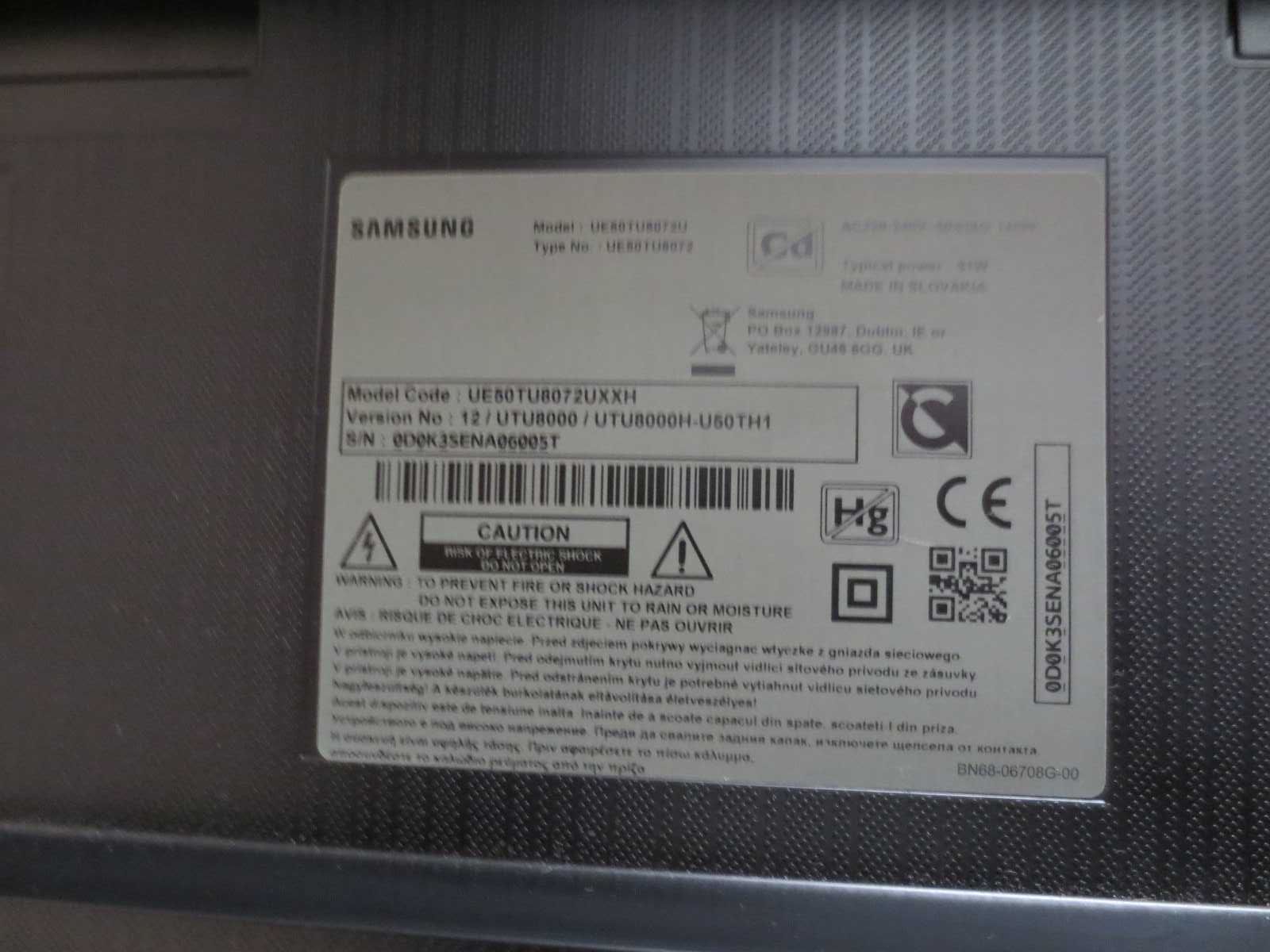 Dezmembrez TV Samsung UE50TU8072U