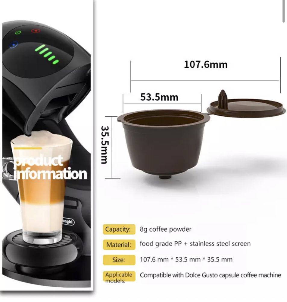 НАЛИЧНИ!!! 3 броя Капсули многократно ползване Dolce Gusto