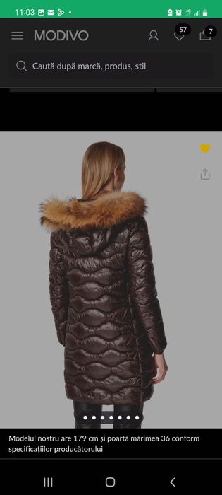 Geacă cu blană naturală