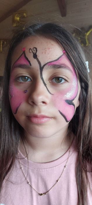 Mascote Minnie și Mickey,  pictură pe față..