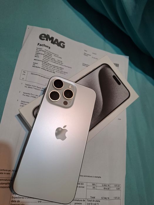 Iphone 15 pro max impecabil , factura , garantie 2027