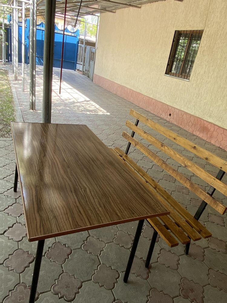 Продается: Стол и скамейка со спинкой