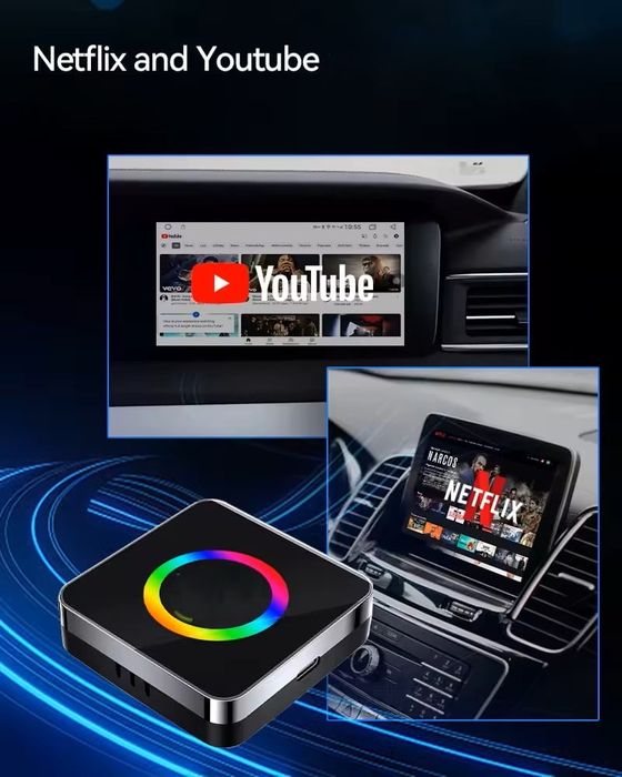 Adaptor auto wireless CarPlay&Android,YouTube,4GB RAM/64GB,GPS,WiFi