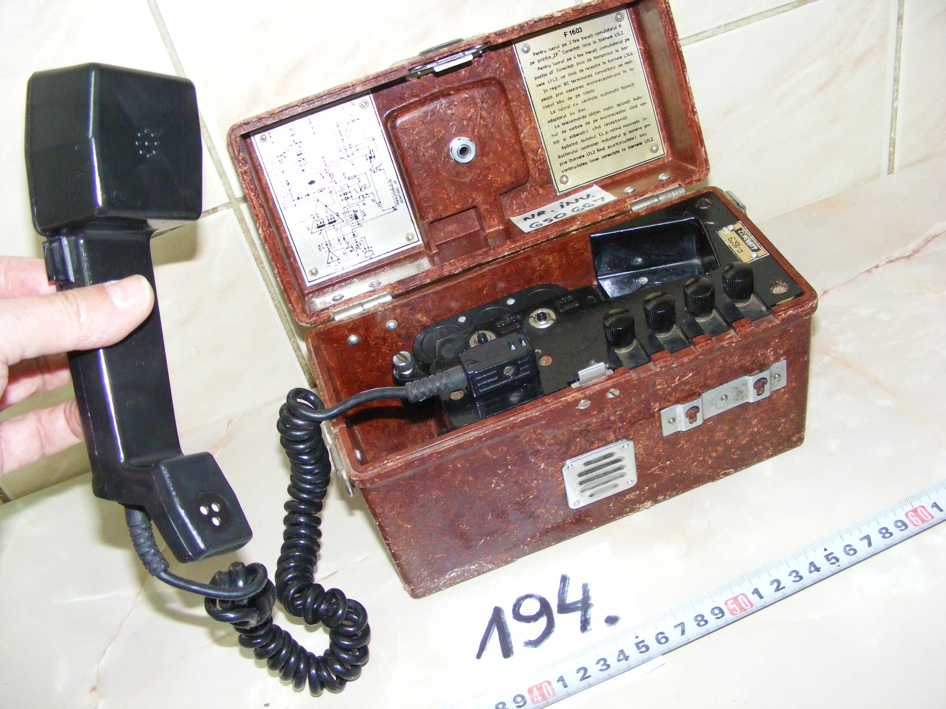 Telefon militar F-1603, anii 1970  (cod 194)