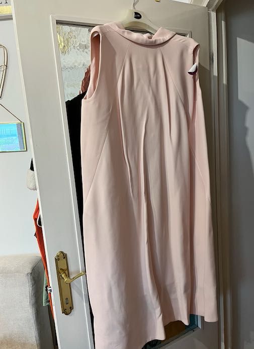 Rochie stil tux tuxedo import UK ASOS marimea XL 16 roz pudra 199 RON