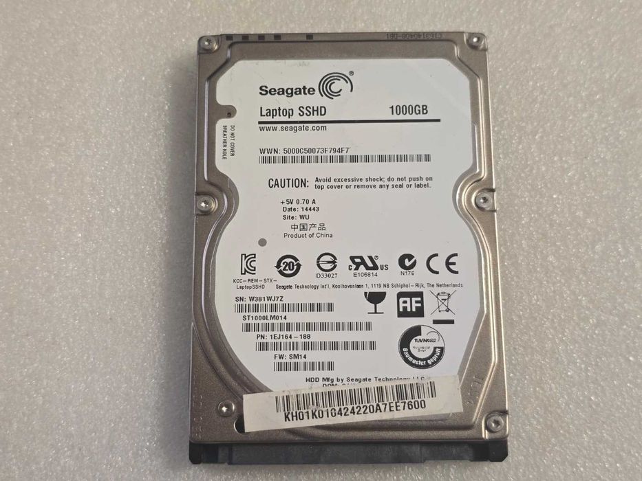 Hard Disk Laptop Seagate THIN SSHD ST1000LM014, 1TB 5400rpm 64MB SATA3