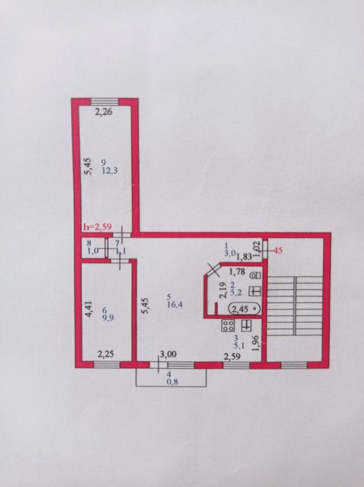 3 комнатная квартира в центре города, пр.Сатпаева