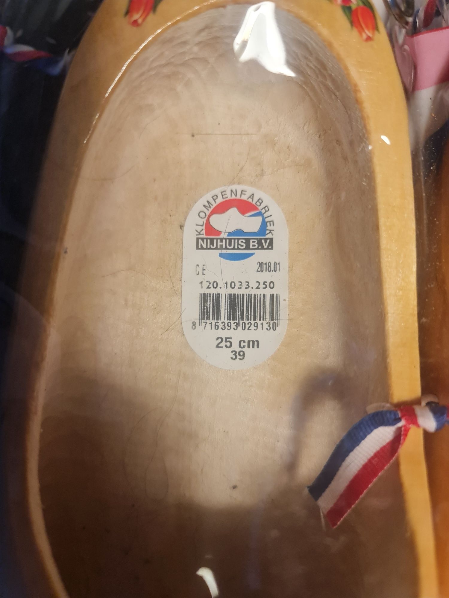 Suvenir Olanda pantofi din lemn cu lalele