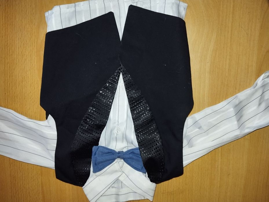 Cămasă mătase+vestă +papion