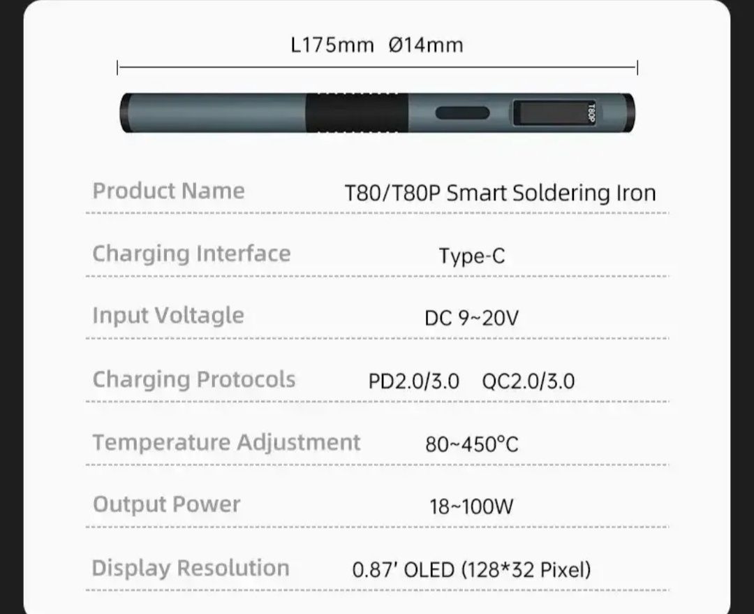 Интеллектуальные паяльники T80 и T80p