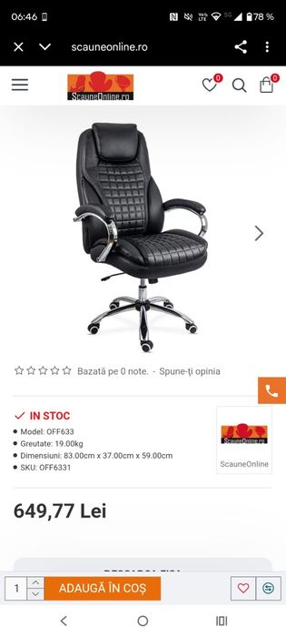 Vând scaun birou impecabil