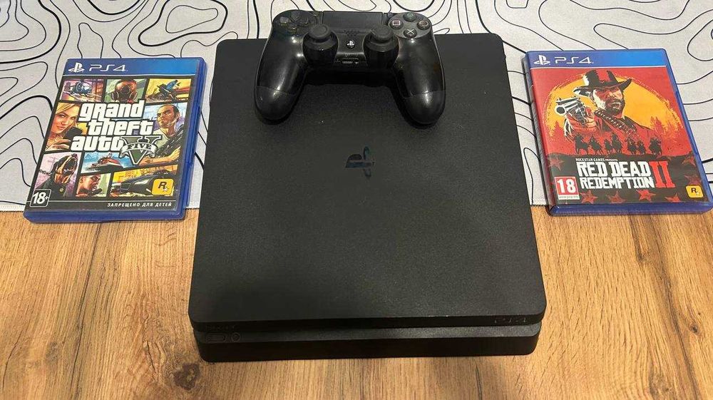 ps4 slim 1tb + Red Dead Redemtion 2 Grang Theft Auto V