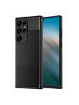 Samsung S21/S23/S24/S25 Plus Ultra Husa Autofocus Carbon Silicon Neagr