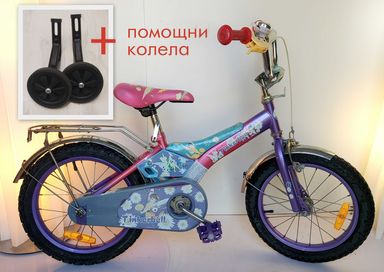 Детско колело с помощни колела. Тинкърбел. 16