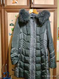 женская тёплая куртка-пальто