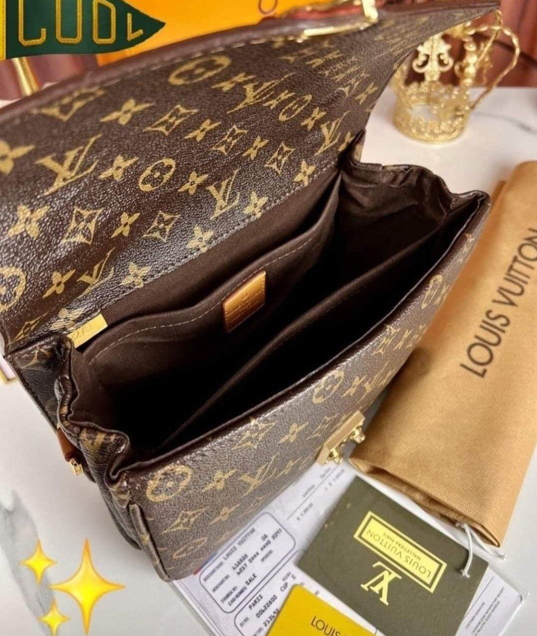 Geanta Louis Vuitton Pochette Metis, import Franța, etichetă, saculet