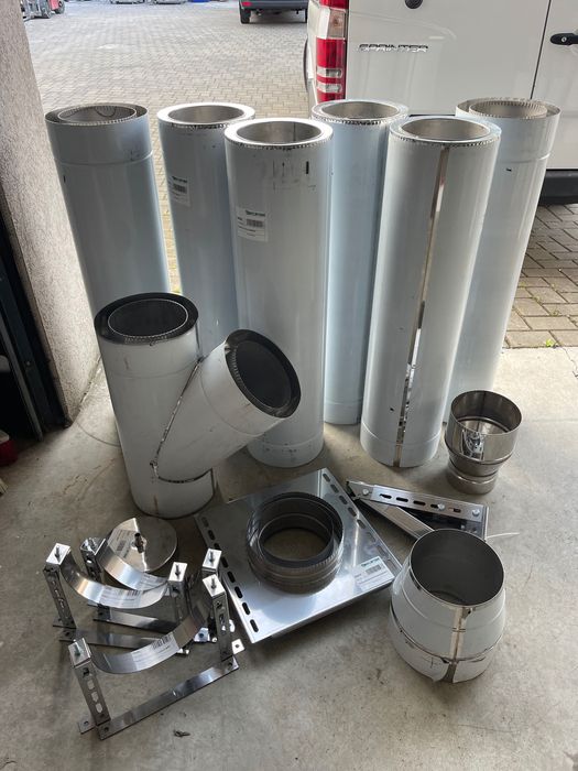 Horn de inox Coș de fum Burlane din inox izolate!