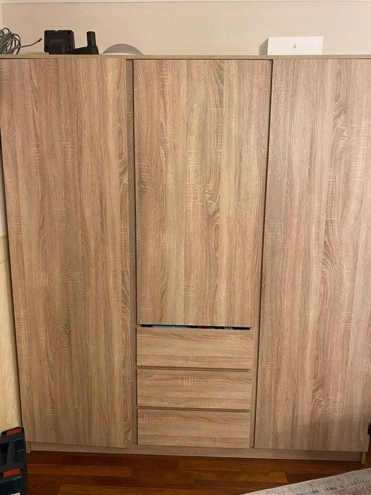 Гардероб LIMFJORDEN 180x200 комби цвят светъл дъб